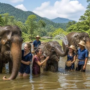 From Chiang Mai: Living Green Elephant Sanctuary Tour